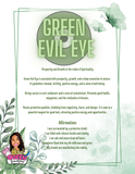 Green Evil Eye Crystal Candle Reiki Blessed by Queen