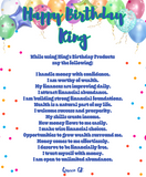 Happy Birthday King Money Collection infused with Tiger's Eye Crystals, Therapeutic Essential Oils, Moon Water & Reiki Blessed