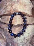 Blue Tiger’s Eye Crystal Bracelet From South Africa Reiki Blessed by Queen
