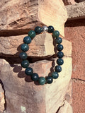 Moss Agate "Wealth & Control My Anger" Bracelet From Brazil Reiki Blessed by Queen