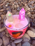 Summer Meditation Crystal Candle Reiki Blessed by Queen - Only 2 Available