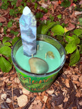 Money & Abundance Crystal Candle Reiki Blessed by Queen