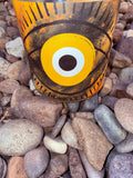 Yellow Evil Eye Protection Crystal Candle Reiki Blessed by Queen