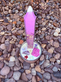 Believe in your Dreams / Manifest your Dreams / Live your Dreams Crystal Candle Reiki Blessed by Queen