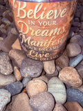 Believe in your Dreams / Manifest your Dreams / Live your Dreams Crystal Candle Reiki Blessed by Queen