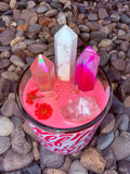 Self Love is Everything Crystal Candle Reiki Blessed by Queen