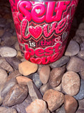 Self Love is The Best Love Crystal Candle Reiki Blessed by Queen