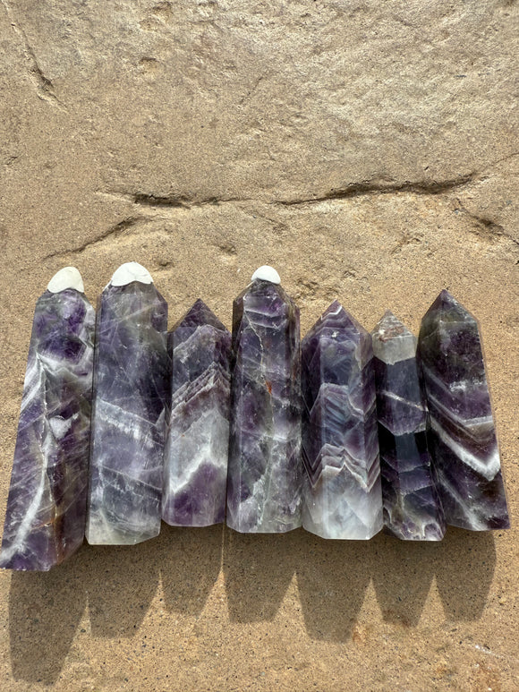 Chevron Amethyst Tower From India