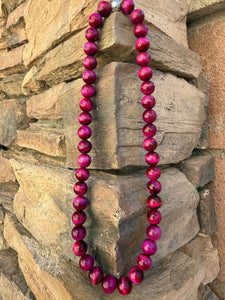 Pink Tigers Eye Crystal Necklace From Australia