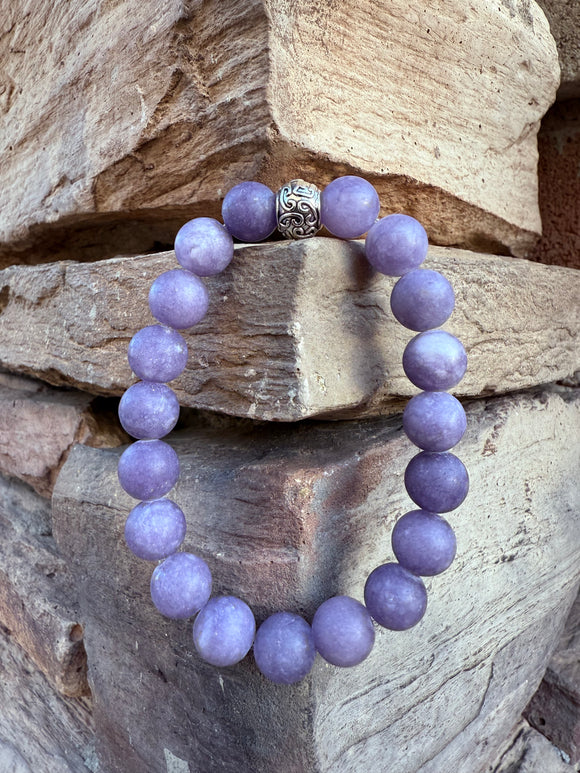 Lepidolite (Matte) Crystal Bracelet