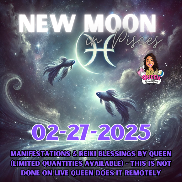 New Moon in Pisces Manifestations & Reiki Blessings by Queen - THIS IS NOT DONE ON LIVE