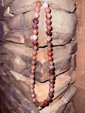 Strawberry Quartz Crystal Necklace From Madagascar (Jumbo Beads) Reiki Blessed by Queen Under The 12:12 Portal