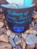 Release of Stress, Fear, & Toxic Thought Loops Crystal Candle Reiki Blessed by Queen Under The New Moon In Sagittarius