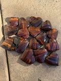 Red Tigers Eye “Sex Drive & Obsession” Crystal Hearts From South Africa Reiki Blessed by Queen Under 111 Portal