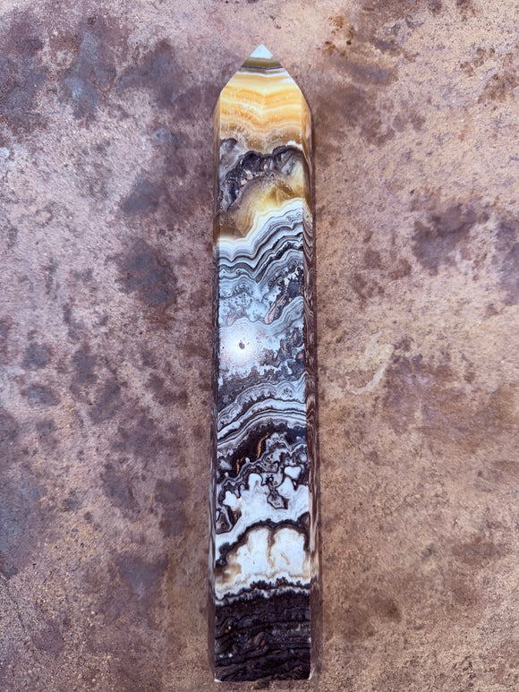 Yellow Calcite Crystal Tower From Brazil #2 Reiki Blessed by Queen