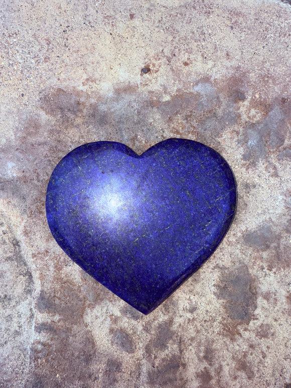 Lapis Lazuli with Pyrite Heart Crystal From Afghanistan #5 Reiki Blessed by Queen