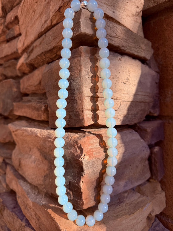 Opalite Crystal Necklace From Brazil (Jumbo Beads) Reiki Blessed by Queen