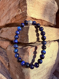 Blue Tiger's Eye Crystal Bracelet From Australia (Small Beads) Reiki Blessed by Queen