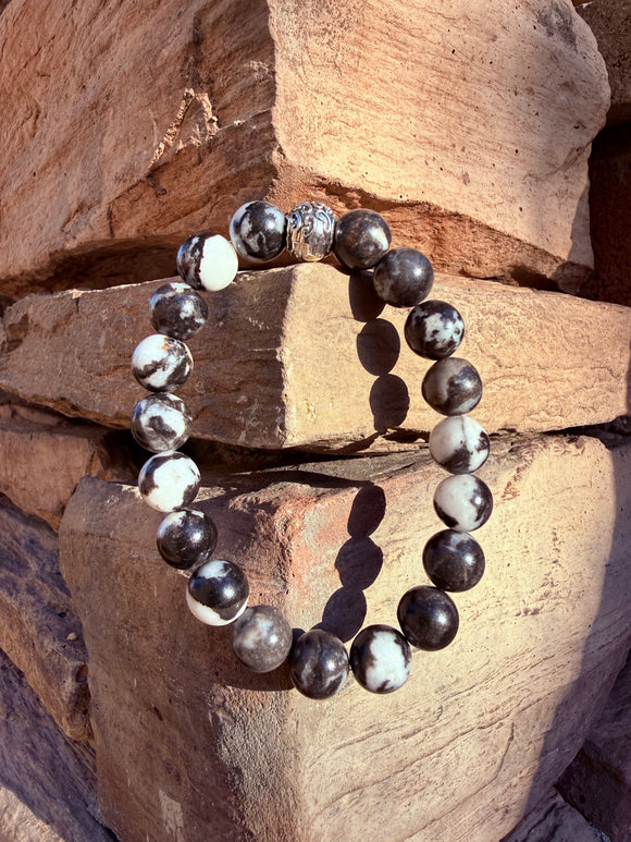 Zebra Jasper Crystal Bracelet From Brazil Reiki Blessed by Queen