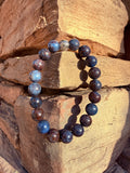 Ruby in Blue Kyanite Crystal Bracelet From Inida Reiki Blessed by Queen