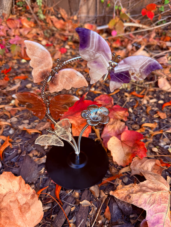 Crystal Butterfly Set #4 From Brazil Reiki Blessed by Queen