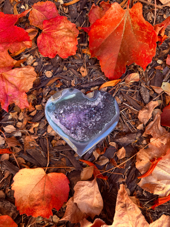 Amethyst Heart Crystal #1 From Brazil Reiki Blessed by Queen