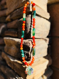 Carnelian, Green Aventurine & Green Agate Tree of Life Necklace - Only 1 Available