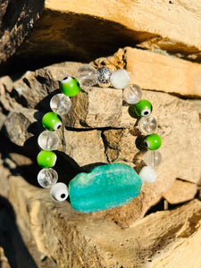 Green Evil Eye Crystal Bracelet - Only 1 Available