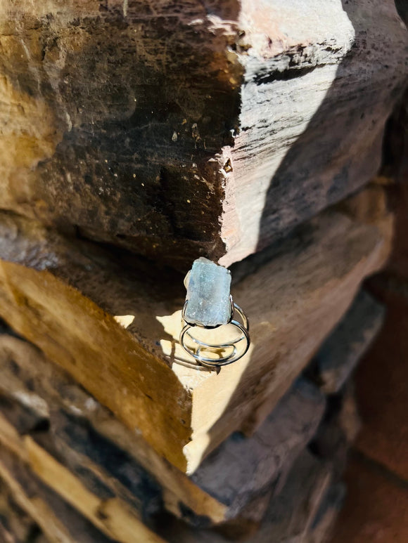 Labradorite Crystal Adjustable Ring From Madagascar - Only 1 Available
