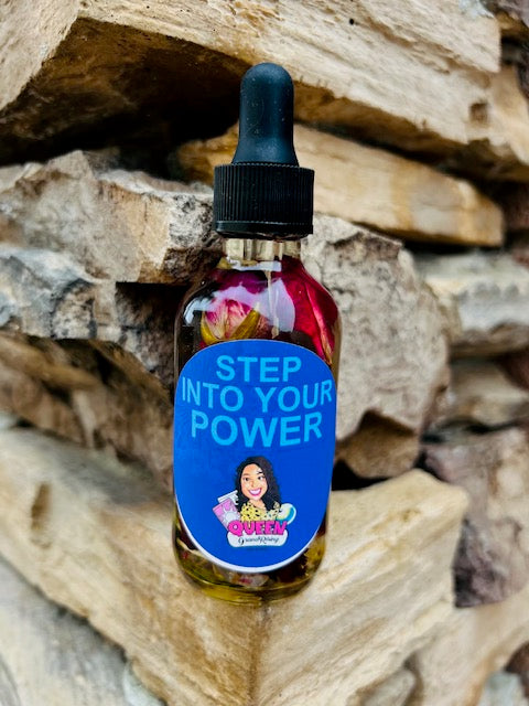 Step Into Your Power Oil infused with Citrine, Therapeutic Essential Oils & Reiki blessed by Queen