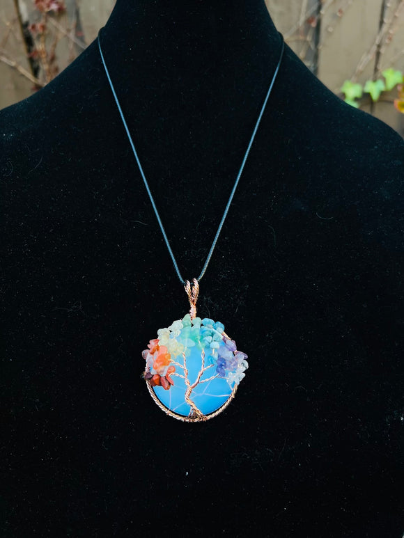 Opalite Tree of Life Crystal Necklace - Only 3 Available