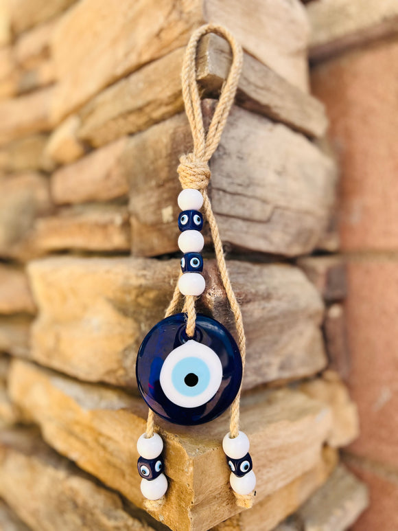 Evil Eye From Greece (White Beads) - Only 2 Available