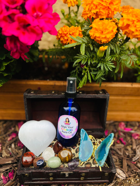 Align Your Chakras, Cleanse & Charge Treasure Box Bundle - Only 1 Available