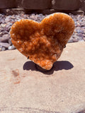 Citrine "Abundance & Prosperity" Druzy Crystal Heart #10 From Brazil Moonlight Reiki Blessed by Queen