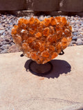 Citrine "Abundance & Prosperity" Druzy Crystal Heart #4 From Brazil Moonlight Reiki Blessed by Queen