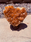 Citrine "Abundance & Prosperity" Druzy Crystal Heart #2 From Brazil Moonlight Reiki Blessed by Queen