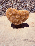 Citrine "Prosperity & Positivity" Druzy Crystal Heart #9 From Brazil Moonlight Reiki Blessed by Queen