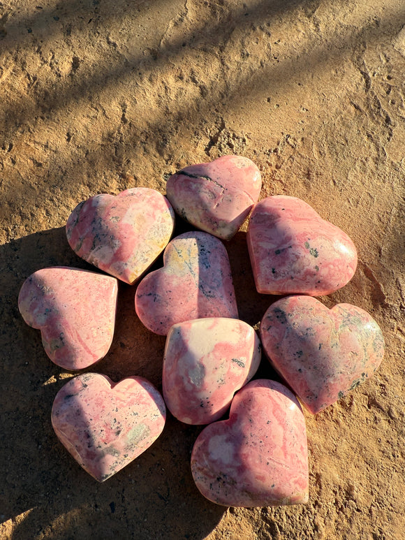 Rhodonite Heart Crystal From Australia