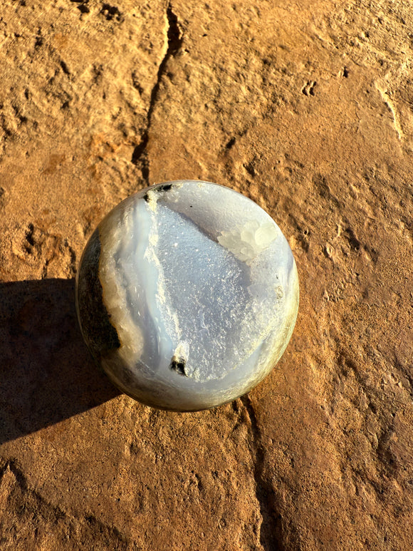 Blue Lace Agate Sphere Crystal #2 From South Africa  - Only 1 Available