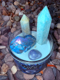 Good Vibes Only Crystal Candle Reiki Blessed by Queen