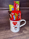 Hand Painted Winne The Pooh Double Sided Mug & Candy Bundle