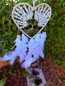 Clear Quartz "Master Healer" Dreamcatcher Reiki Blessed by Queen