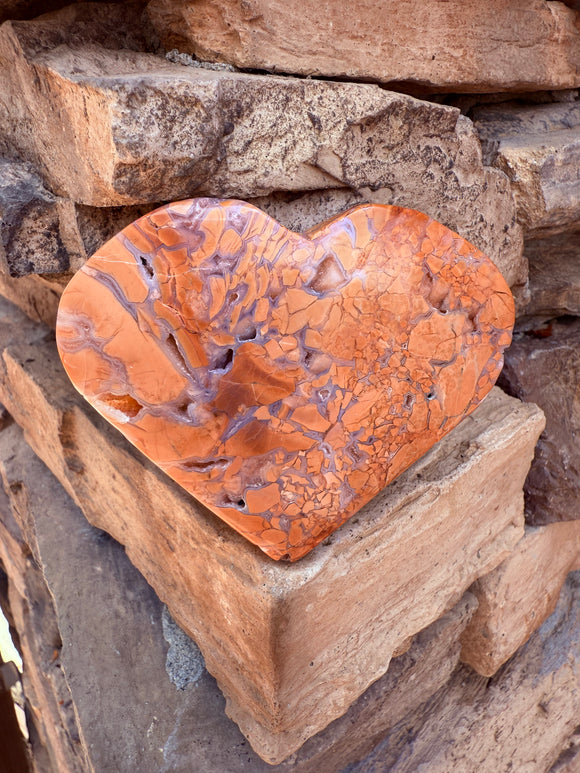 Flower Agate Druzy Crystal Heart From Madagascar #2