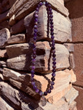 Iolite & Amethyst "Addiction" Crystal Necklace Reiki Blessed by Queen