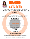 Orange Evil Eye Collection infused with Citrine & Reiki blessed by Queen