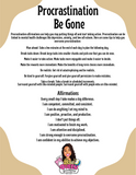 Procrastination Be Gone Collection infused with Carnelian Crystals, Therapeutic Essential Oils, Moon Water & Reiki Blessed