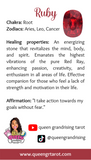 Ruby “Obsession” #3 Crystal Reiki Blessed by Queen
