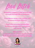 Bad Bitch Crystal Keychain & Bad Bitch Summer Scrub Bundle Moonlight Reiki Blessed by Queen
