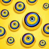 Yellow Evil Eye Collection infused with Black Onyx Reiki blessed by Queen