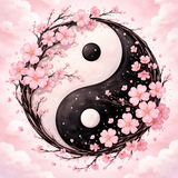 Yin Yang Cherry Blossom Collection infused with Black Obsidian Therapeutic Essential Oils, Moon Water & Reiki Blessed